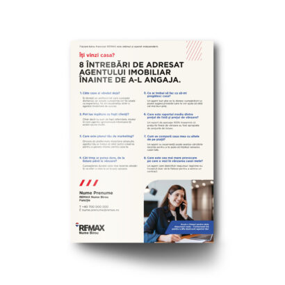 Pliant A5 - 8 întrebări de adresat unui agent imobiliar